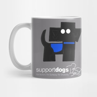 Black lab support dog Mug